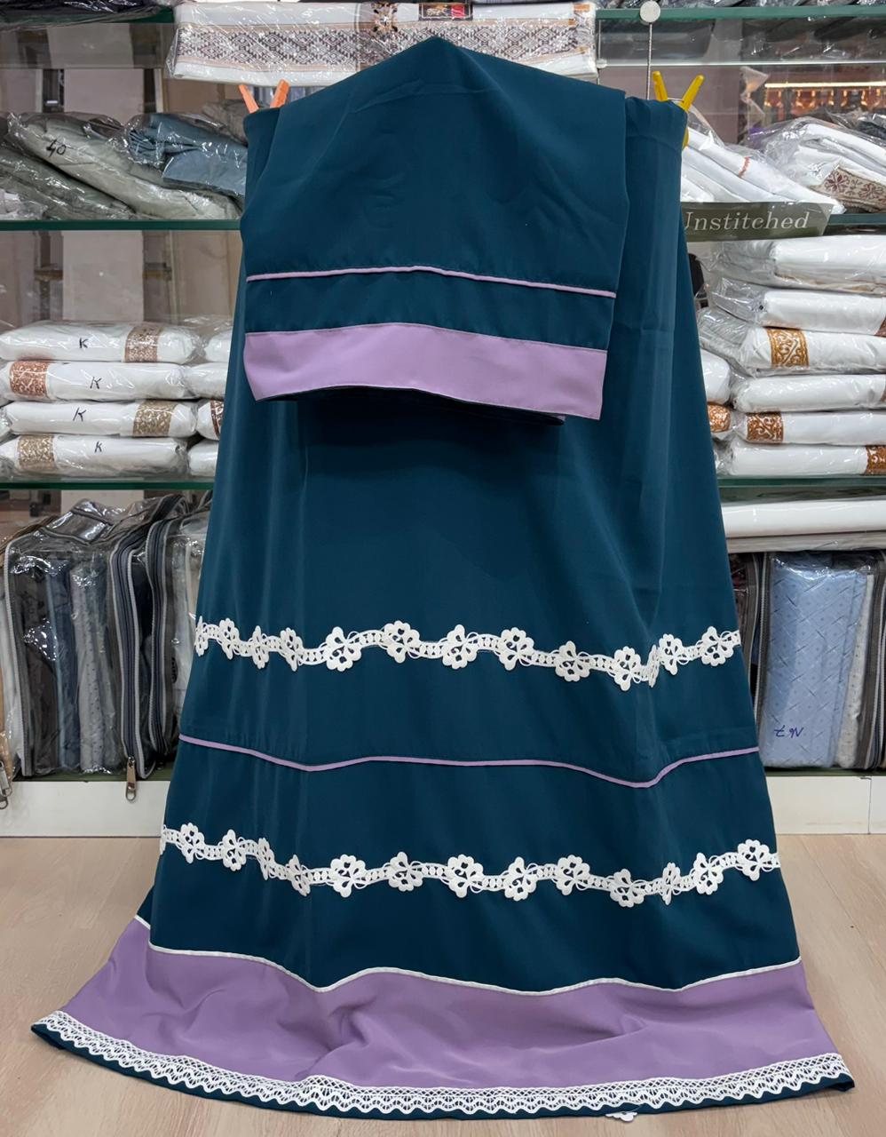  Deep Peacock Green, Abaya Fabric Rida